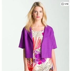 KATE SPADE NEW YORK Women's VIOLET PURPLE Lined Cropped MICAH Jacket Size 2